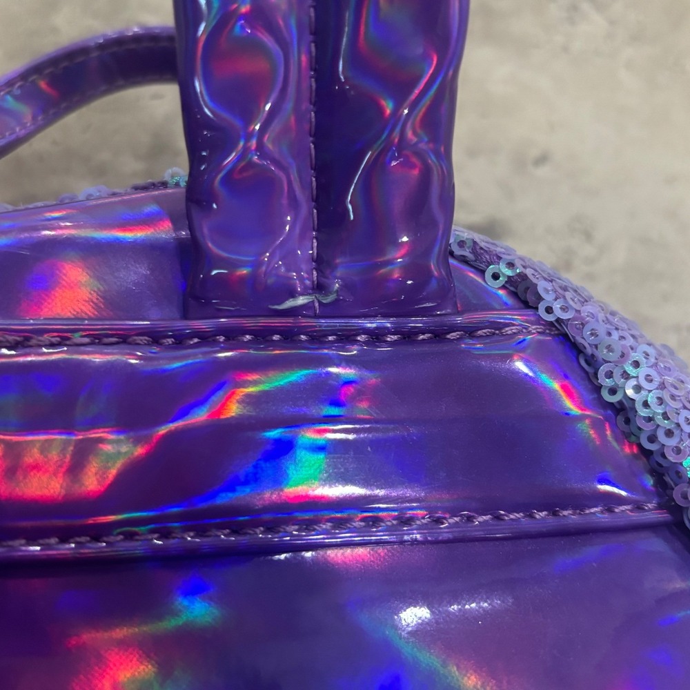 Disney Loungefly Little Mermaid Ariel Purple Sequin Holographic Mini Backpack - Picture 8 of 16